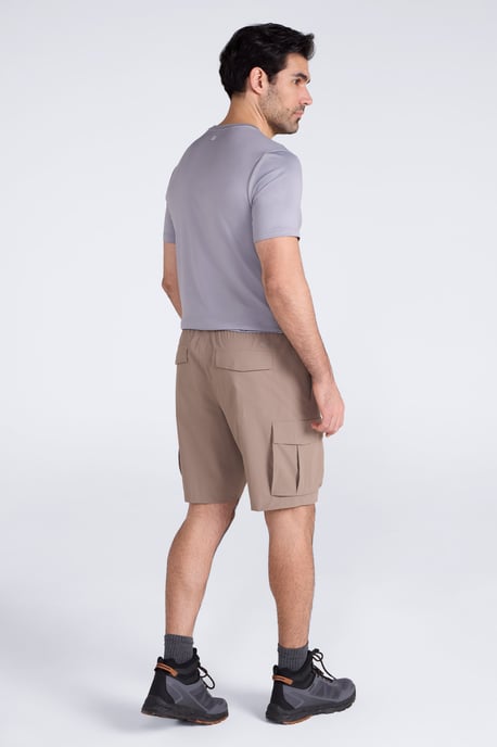 'Everyday' Men's Cargo Shorts UV50 Protection Stretch Multi Pocket Casual Short Pants Beige - Image 5
