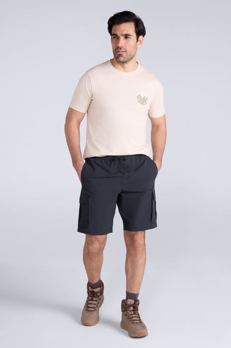 'Everyday' Men's Cargo Shorts UV50 Protection Stretch Multi Pocket Casual Short Pants Black - Image 3