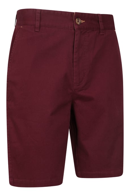 'Woods' Mens Chino Shorts Breathable Comfortable Regular Fit Burgundy - Image 4