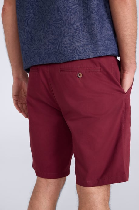 'Woods' Mens Chino Shorts Breathable Comfortable Regular Fit Burgundy - Image 5