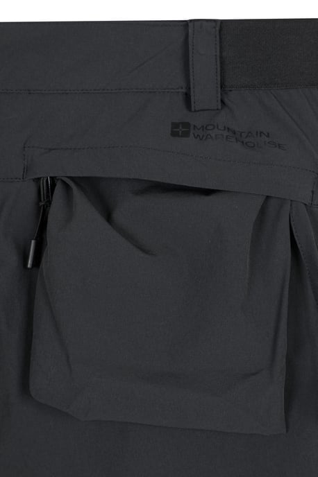 'Wander' Men's Packaway Shorts Quick Drying UV50 Protection Travel Short Pants Black - Image 4