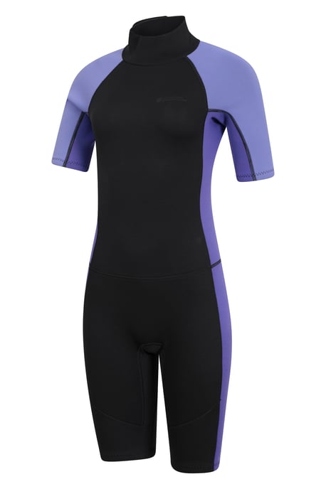 Women's Shorty Wetsuit with Easy Glide Zip Fastening Swimwear Purple - Image 4