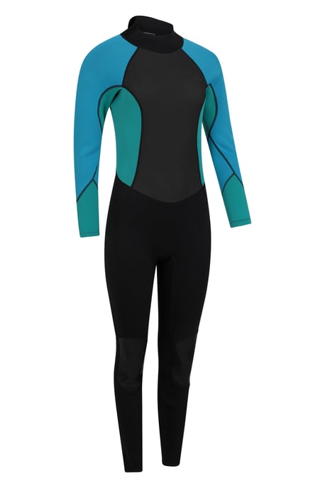 Women's Full Wetsuit with Easy Glide Zip Neoprene Sun Protection Swimwear Teal - Image 3