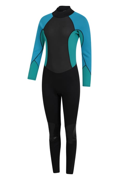 Women's Full Wetsuit with Easy Glide Zip Neoprene Sun Protection Swimwear Teal - Image 5