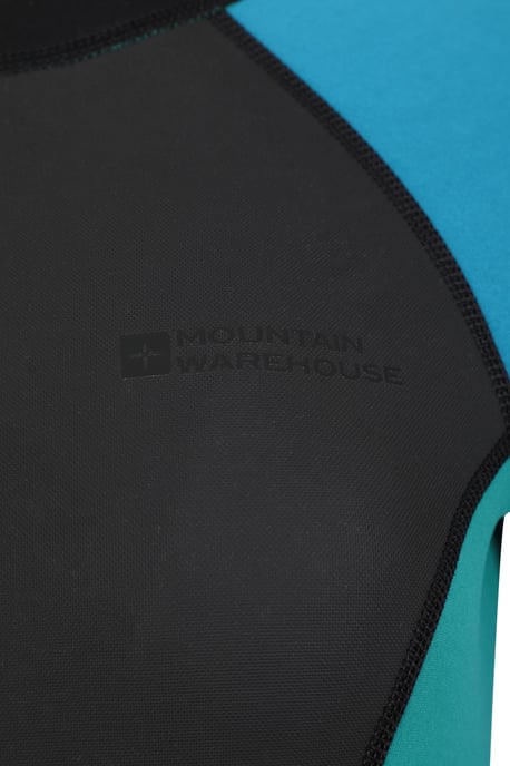 Women's Full Wetsuit with Easy Glide Zip Neoprene Sun Protection Swimwear Teal - Image 6
