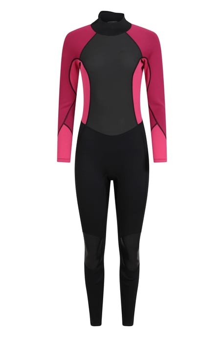 Women's Full Wetsuit with Easy Glide Zip Neoprene Sun Protection Swimwear Pink - Image 2