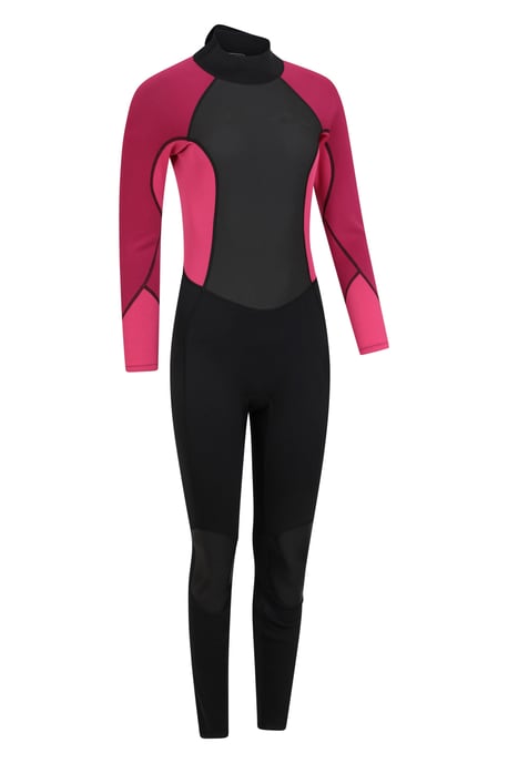 Women's Full Wetsuit with Easy Glide Zip Neoprene Sun Protection Swimwear Pink - Image 3