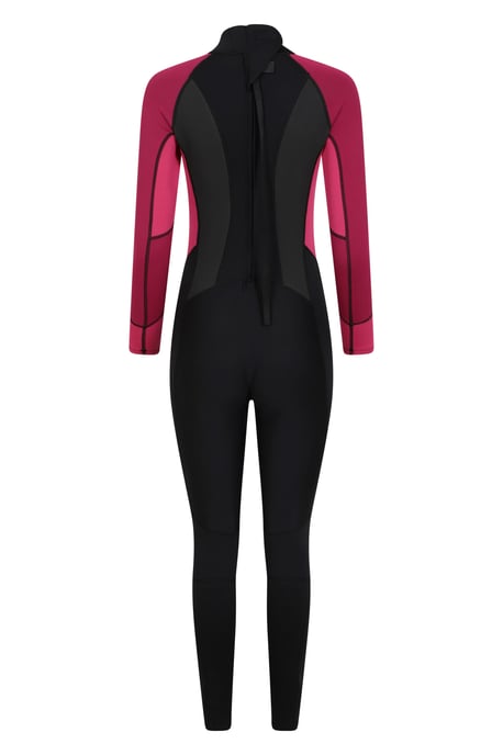 Women's Full Wetsuit with Easy Glide Zip Neoprene Sun Protection Swimwear Pink - Image 4