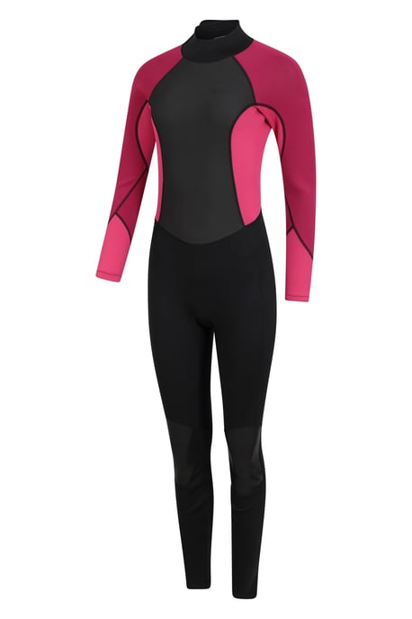 Women's Full Wetsuit with Easy Glide Zip Neoprene Sun Protection Swimwear Pink - Image 5