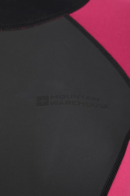 Women's Full Wetsuit with Easy Glide Zip Neoprene Sun Protection Swimwear Pink - Image 6