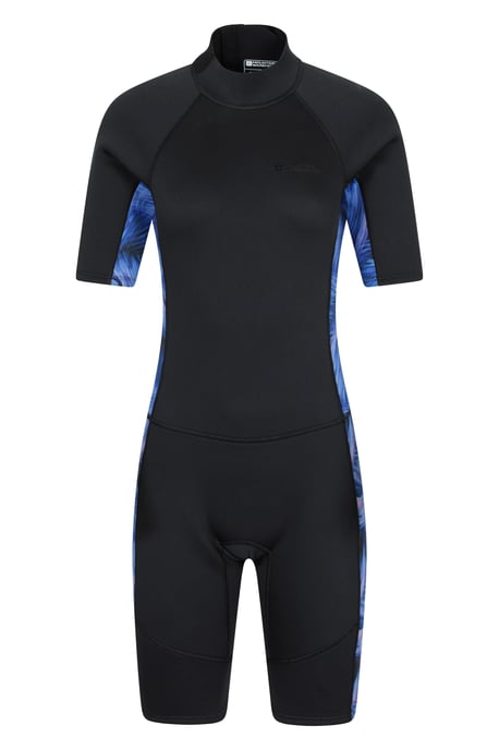 'Shorty' Women's Printed Wetsuit UV Protection Chlorine Resistant Surfing Suit Purple - Image 6