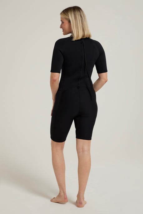 Women's Shorty Wetsuit with Easy Glide Zip Fastening Swimwear Black - Image 4