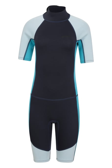 Women's Shorty Wetsuit with Easy Glide Zip Fastening Swimwear Navy - Image 1