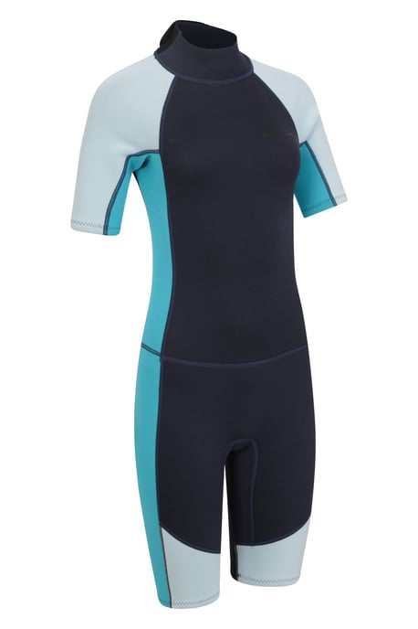 Women's Shorty Wetsuit with Easy Glide Zip Fastening Swimwear Navy - Image 2