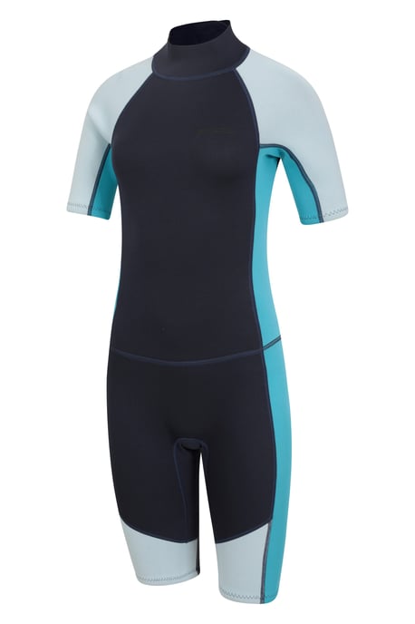 Women's Shorty Wetsuit with Easy Glide Zip Fastening Swimwear Navy - Image 4