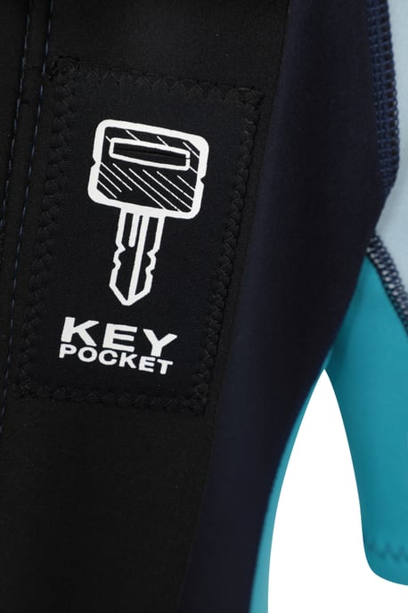 Women's Shorty Wetsuit with Easy Glide Zip Fastening Swimwear Navy - Image 5