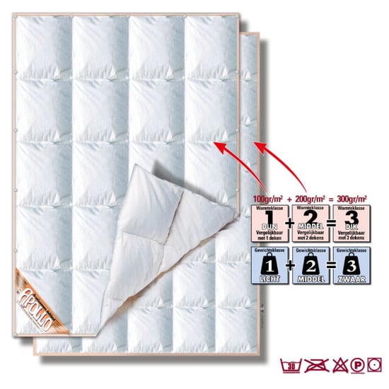 NachtrustOnline Apollo dekbed 4 seizoenen donzen dekbed 140x200 extra luxe en lichtgewicht - Image 4