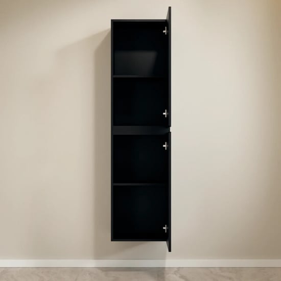 Mirlux Badkamermeubelset novara 60cm mat zwart wastafel zwart - Image 5