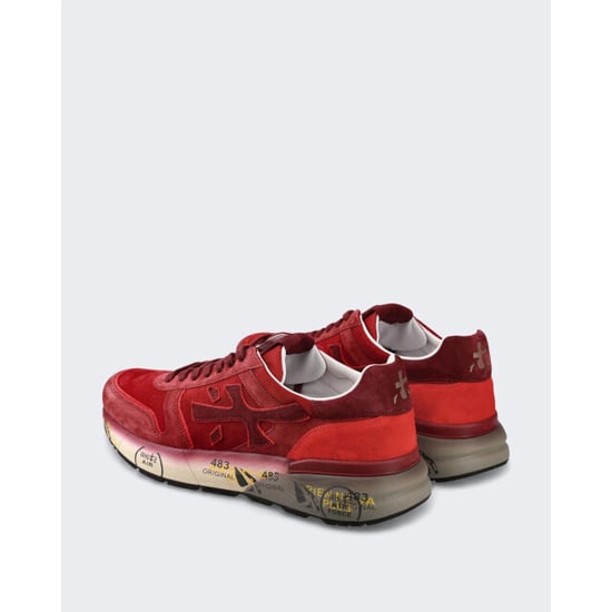 Premiata Heren leren sneaker met vetersluiting - Image 3