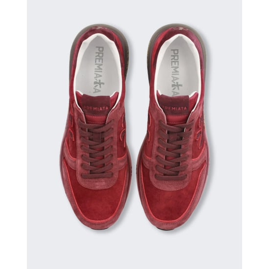 Premiata Heren leren sneaker met vetersluiting - Image 6
