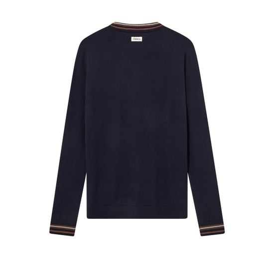 Mos Mosh 511830 469 mosmosh mmgadam contrast crew neck knit navy - Image 2