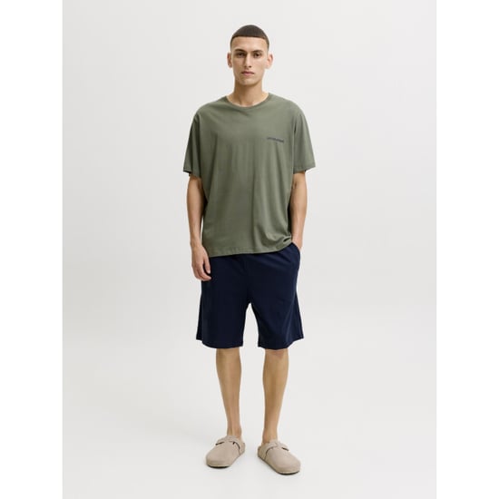 Jack & Jones Heren korte shortama pyjamaset jaceverest groen/donkerblauw - Image 3