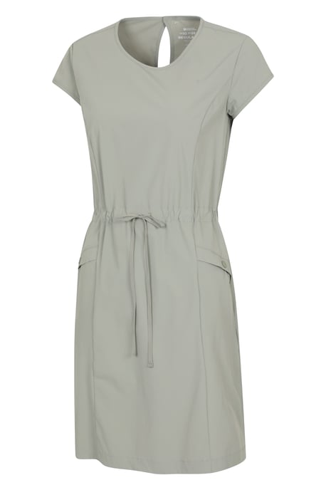 'Tahiti' Women's Quick Dry Dress UV Protection Adjustable Waist Summer Wear Khaki - Image 2