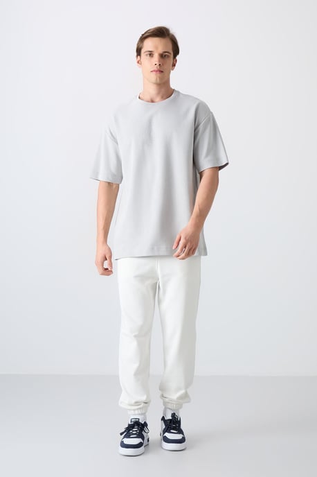 Oversized Cotton-Blend Crew Neck T-Shirt - Image 2