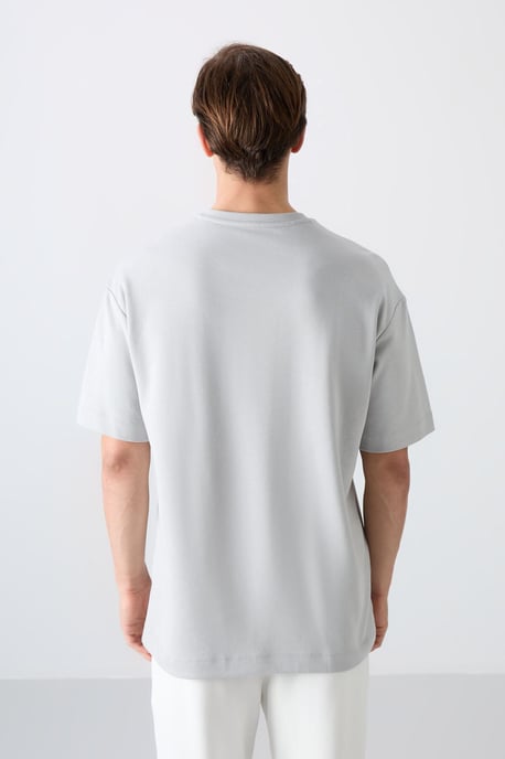 Oversized Cotton-Blend Crew Neck T-Shirt - Image 5