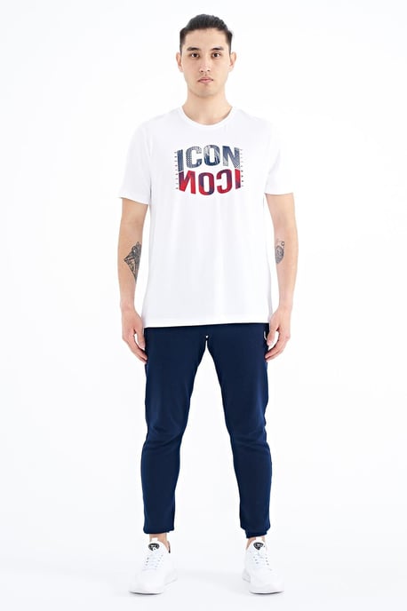 Printed Crew Neck T-Shirt With Patch - Image 2