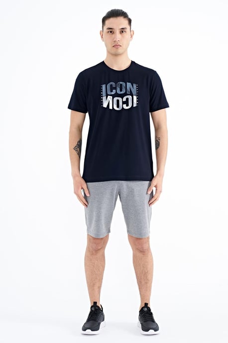 Printed Crew Neck T-Shirt With Patch - Image 2
