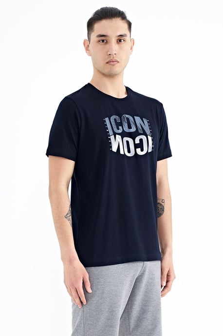 Printed Crew Neck T-Shirt With Patch - Image 4
