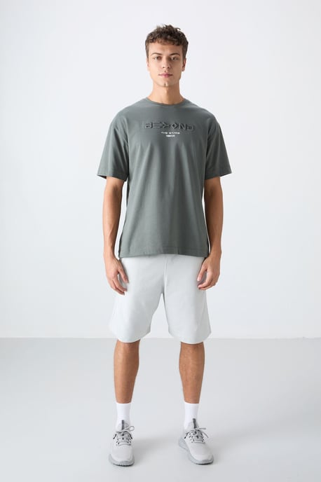 Oversized Cotton-Polyester Logo T-Shirt - Image 2