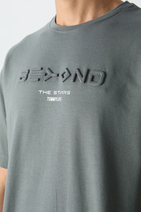 Oversized Cotton-Polyester Logo T-Shirt - Image 3