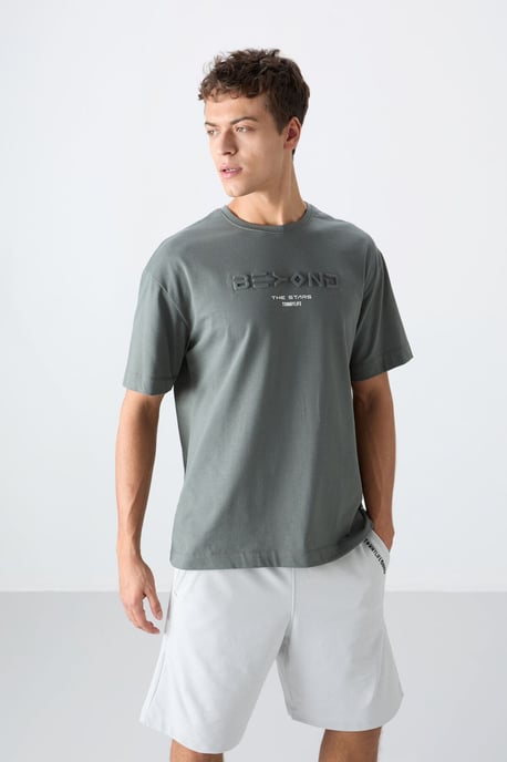 Oversized Cotton-Polyester Logo T-Shirt - Image 4