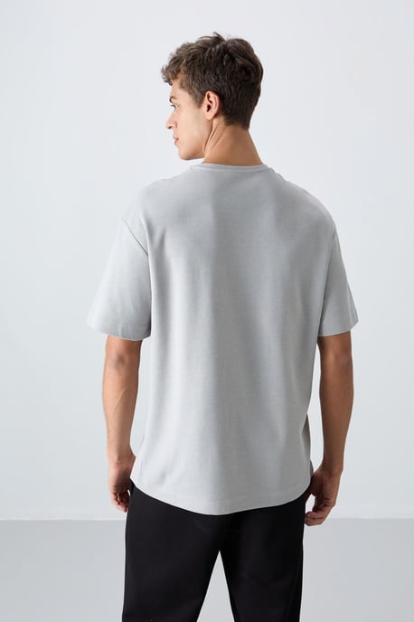 Oversized Cotton-Blend Crew Neck T-Shirt With Pocket - Image 5