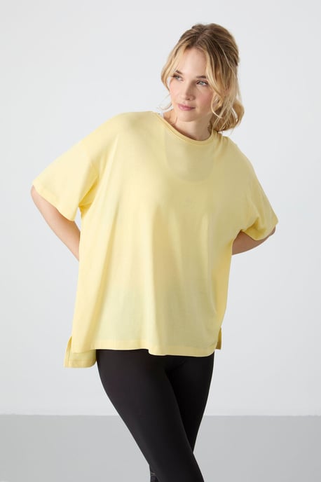 Oversized Katoen-Modal Crew Neck T-shirt - Image 2