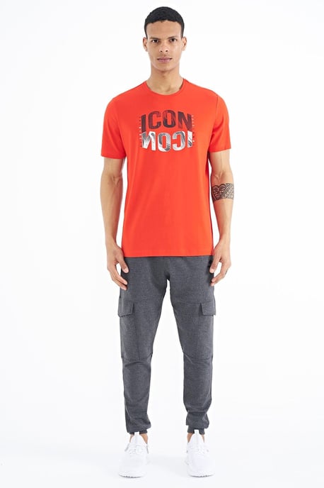 Printed Crew Neck T-Shirt With Patch - Image 2