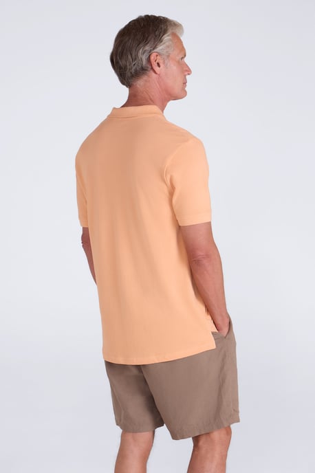 'Lakeside II' Men's Polo Shirt with Button Neck Breathable Summer Tee Coral - Image 4