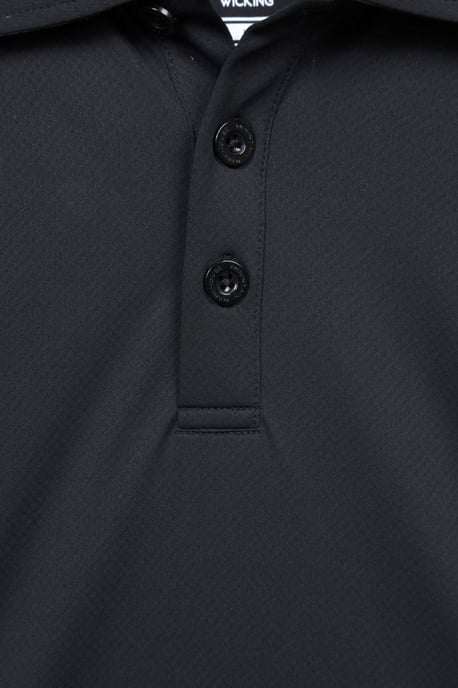 'Hit' Men's IsoCool Polo Shirt Lightweight Breathable Quick Dry Active Outdoor Top Black - Image 5