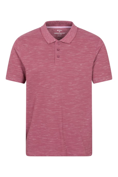 'Dawnay Pique' Men's Slub Textured Polo Shirt Comfy Casual T-Shirt Burgundy - Image 1