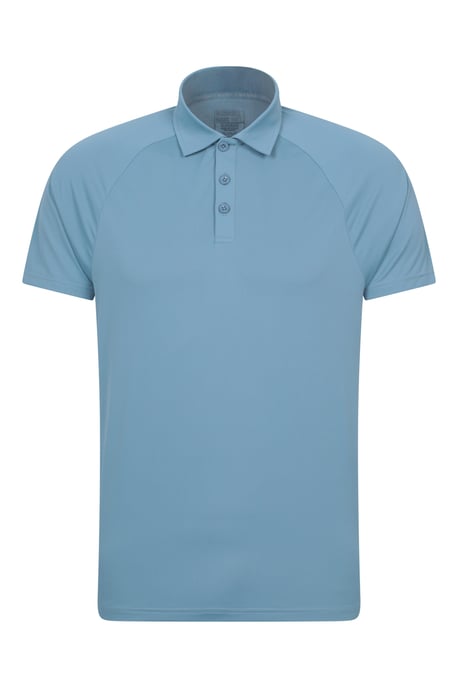 'Hit' Men's IsoCool Polo Shirt Lightweight Breathable Quick Dry Active Outdoor Top Light Blue - Image 5
