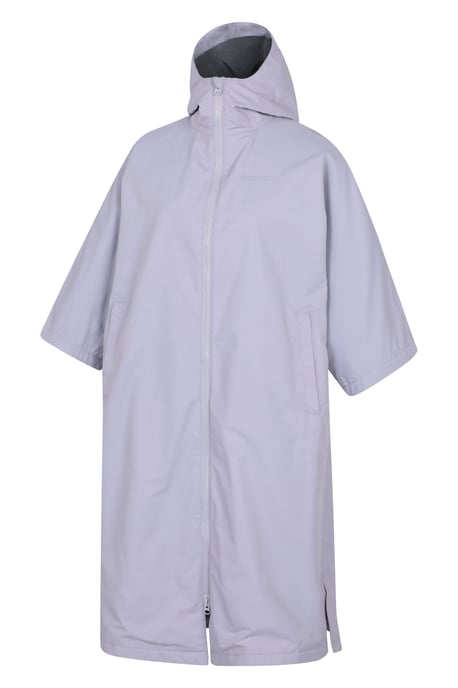 'Coastline' Women's Water Resistant Changing Robe Fleece Lined Hood Surf Poncho Lilac - Image 3