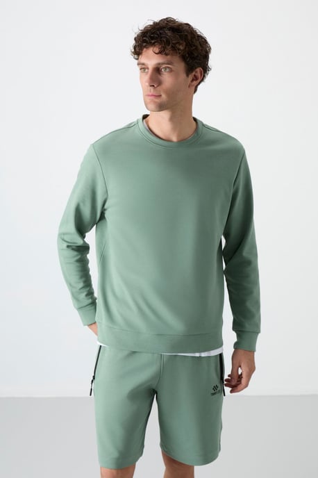 Heren Effen Rundhals Sweatshirt - Image 3