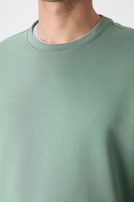 Heren Effen Rundhals Sweatshirt - Image 4