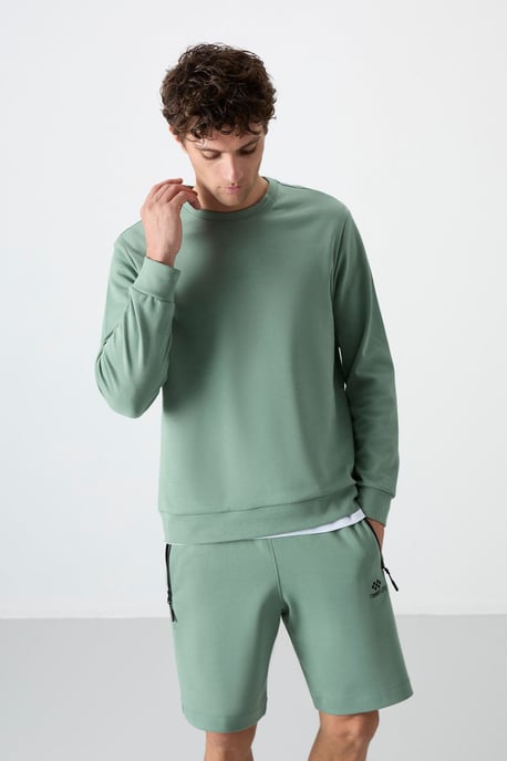 Heren Effen Rundhals Sweatshirt - Image 5
