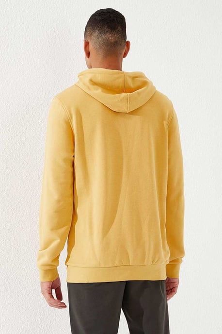Men's Solid Hooded Sweatshirt With Pocket - Image 5