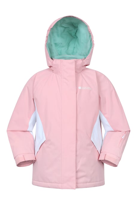 Kids Ski Jacket & Trousers Set Snowproof Fleece Lined Warm Outdoor Ski Outfit Light Pink - Image 2
