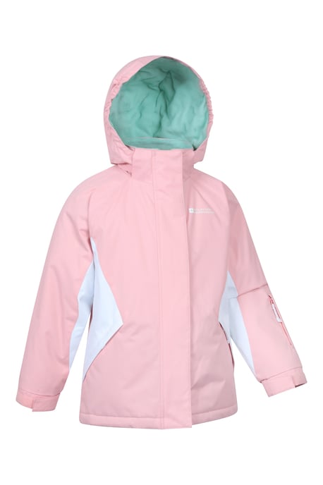 Kids Ski Jacket & Trousers Set Snowproof Fleece Lined Warm Outdoor Ski Outfit Light Pink - Image 3