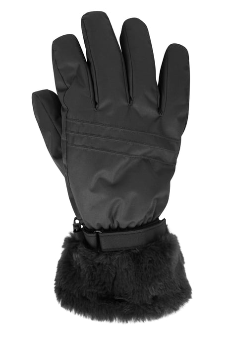 'Parallax' Women's Waterproof Ski Gloves Fleece Lined Warm Comfy Winter Mittens Black - Image 2